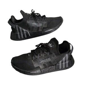 Adidas NMD R1 V2 Shoes Mens 7 Womens Size 8 Black Grey Sneakers FZ6238